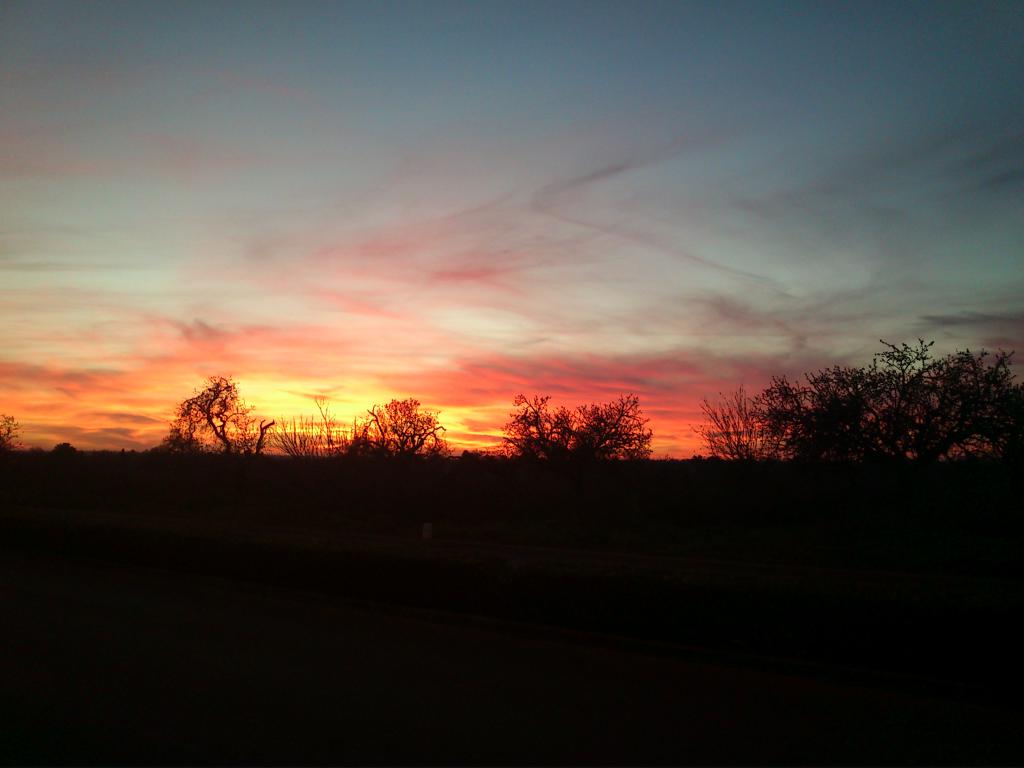 Un rojo atardecer