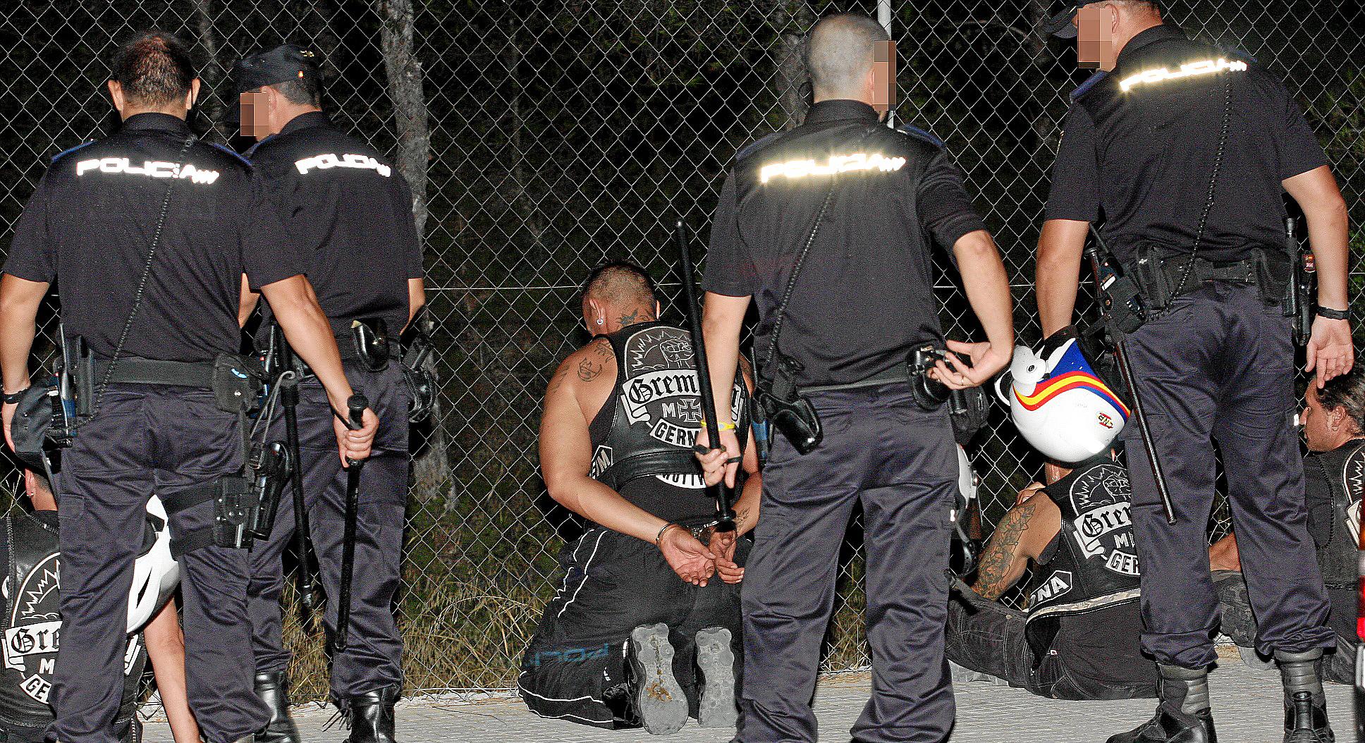 Los moteros detenidos en s'Arenal quedan libres y vuelven a Alemania