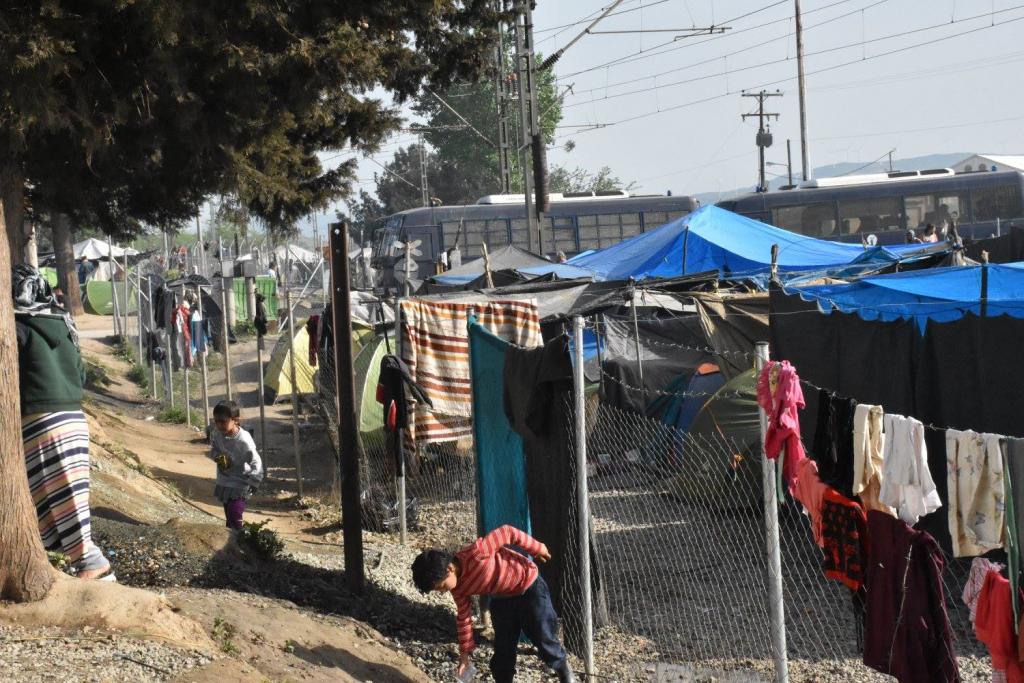 Campamento de refugiados en Idomeni