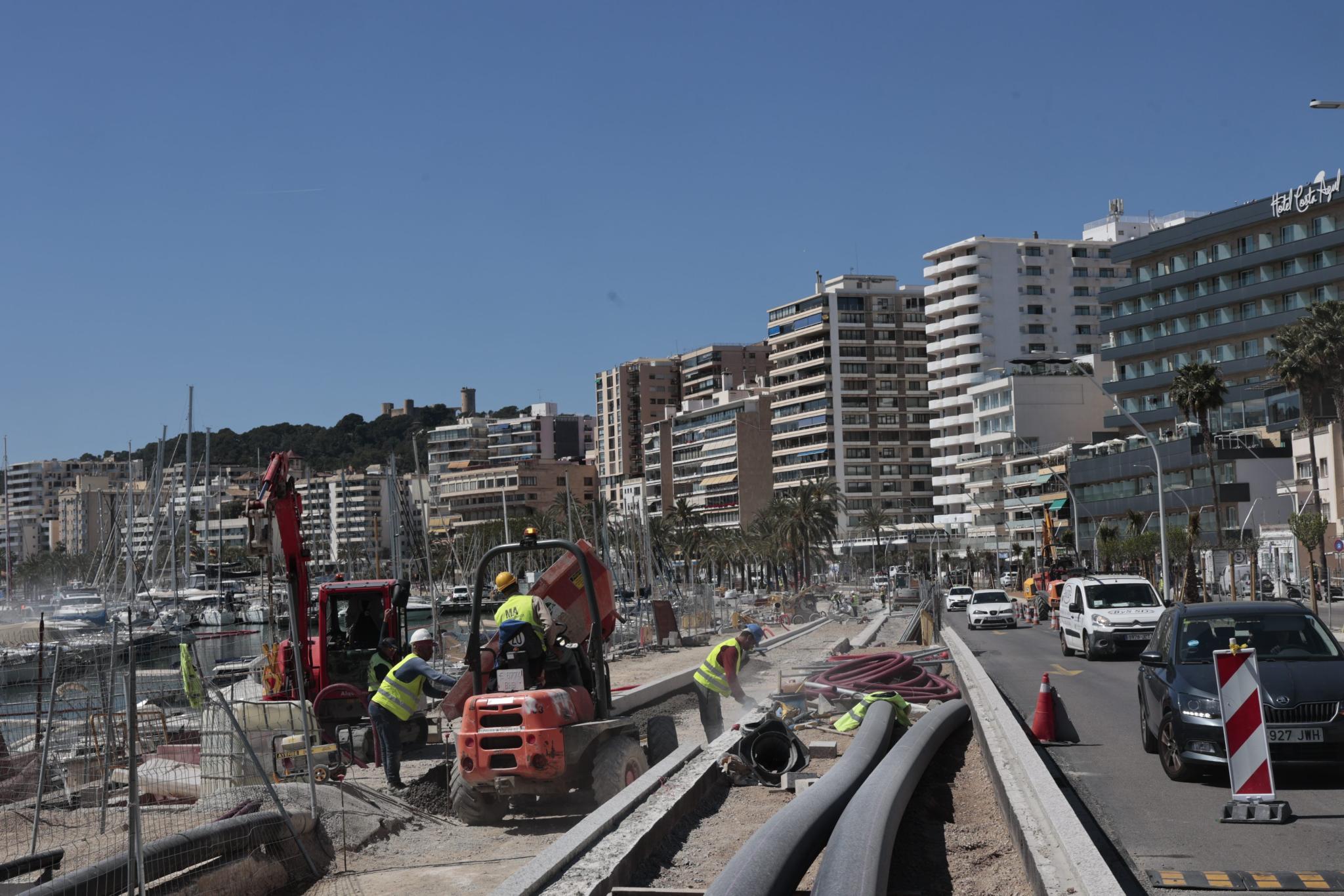 Obras en el Paseo Marítimo de Palma