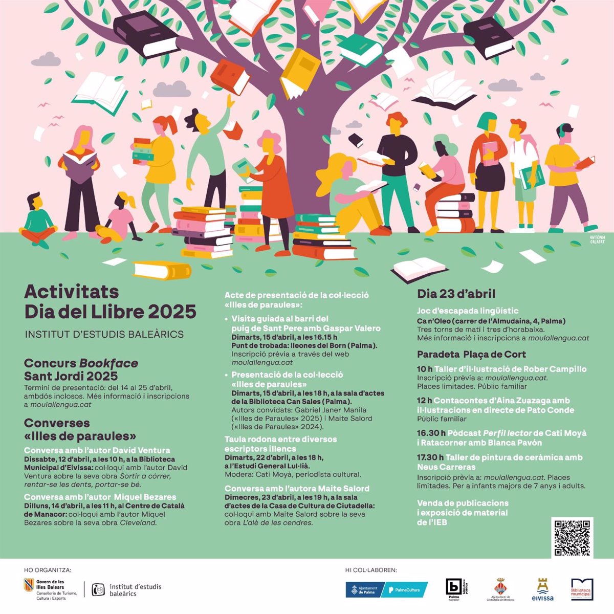 El IEB celebra el Día del Libro promoviendo actividades en catalán y la lectura de autores baleares