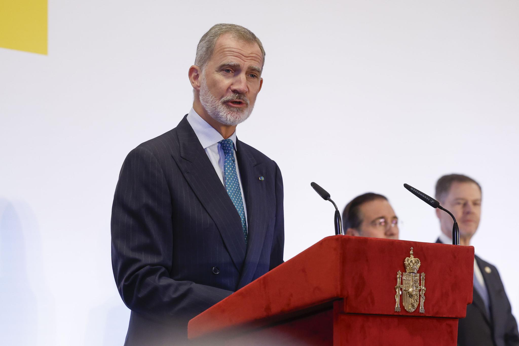 El Rey Felipe VI defiende que la paz no debe ser una «utopía» pese a la  «total devastación de Gaza» tras el «brutal ataque» de Hamás