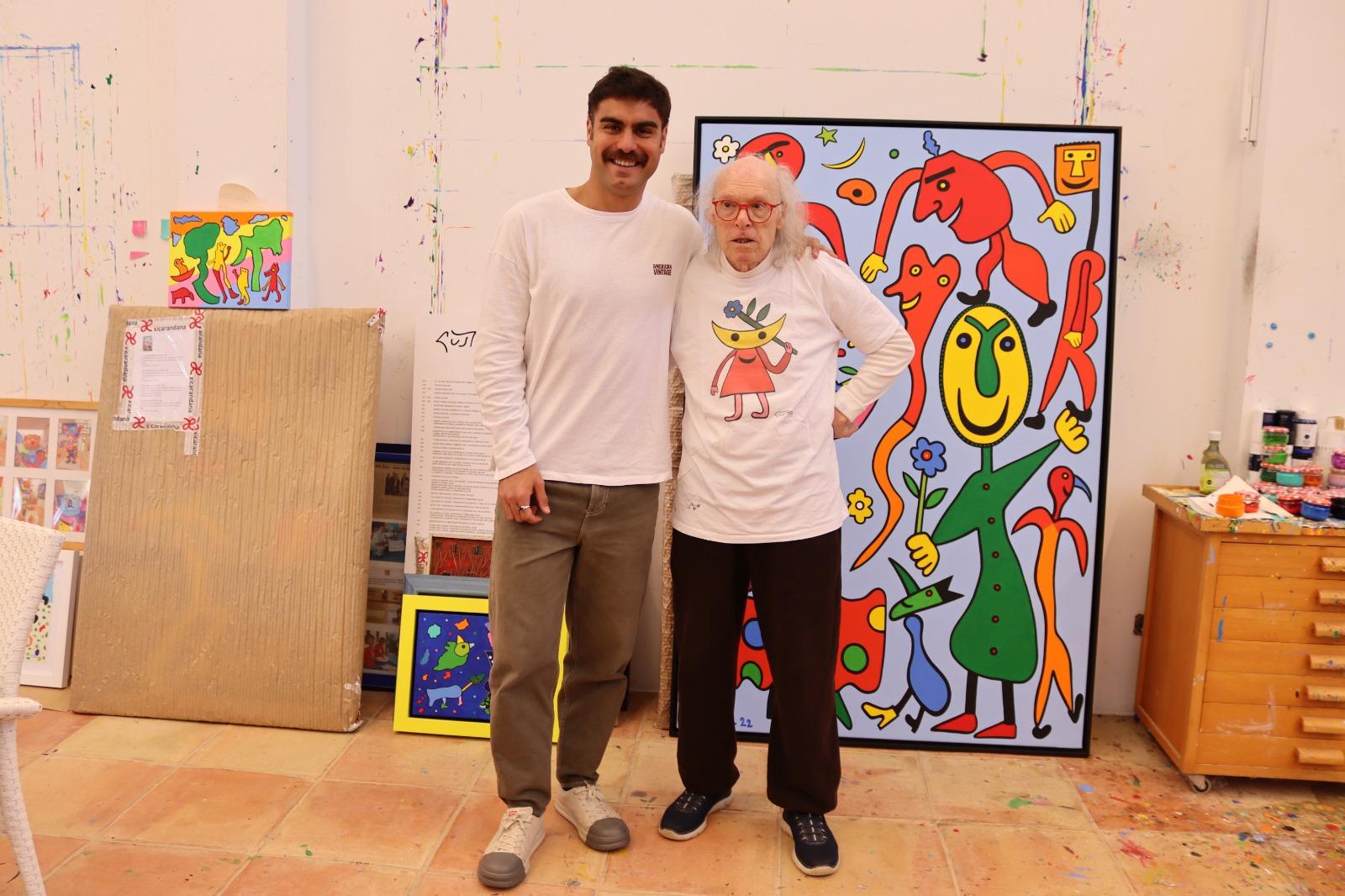 Arte y fútbol, juntos con Gustavo y Prats