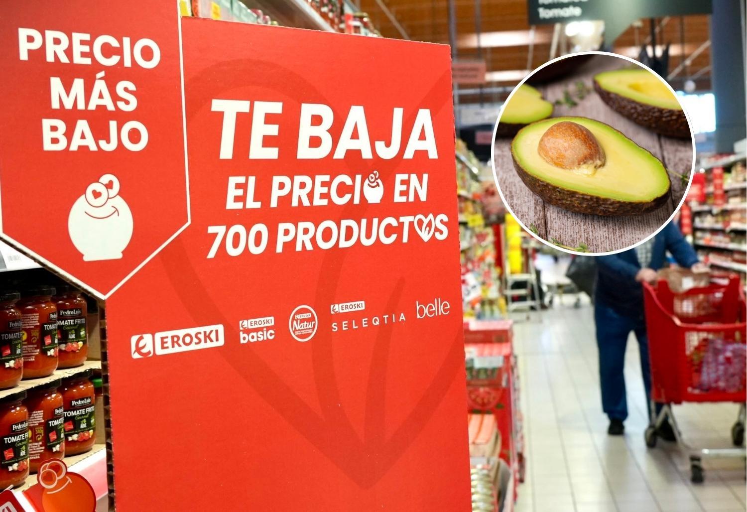 Eroski baja un 10 por ciento el precio del aguacate maduro hasta el 14 de abril
