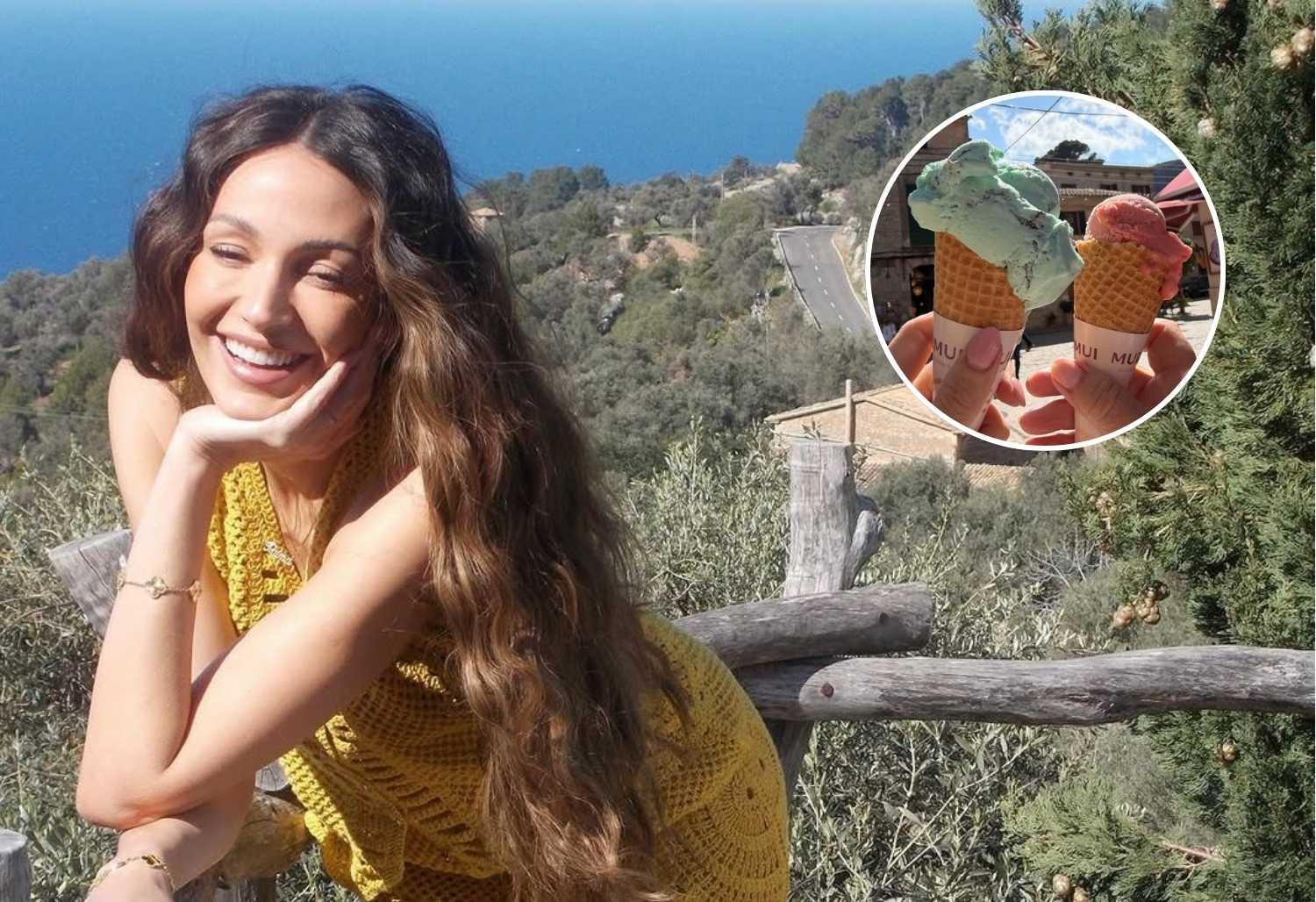 El plan perfecto de la famosa actriz inglesa Michelle Keegan en Mallorca: helado, paella y visita a dos pueblos con encanto