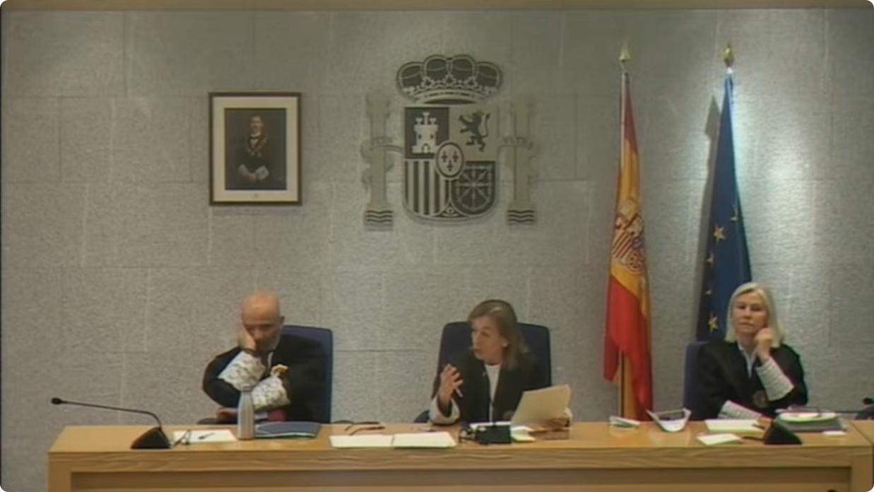 La jueza mallorquina Francisca Ramis, en el tribunal de la ‘operación Kitchen’