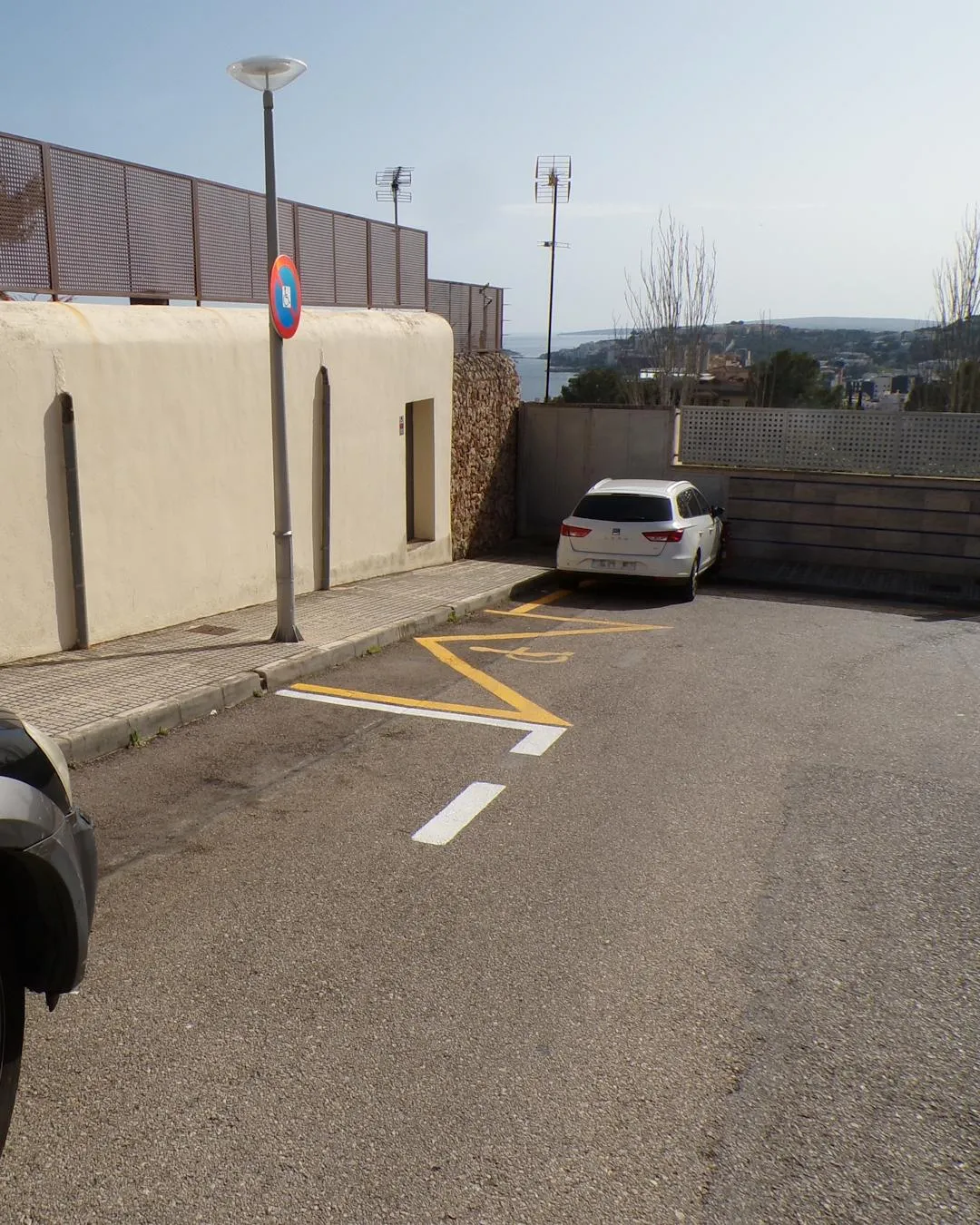 Un conductor olvida poner el freno de mano y provoca un accidente con una boca de incendios en Palma