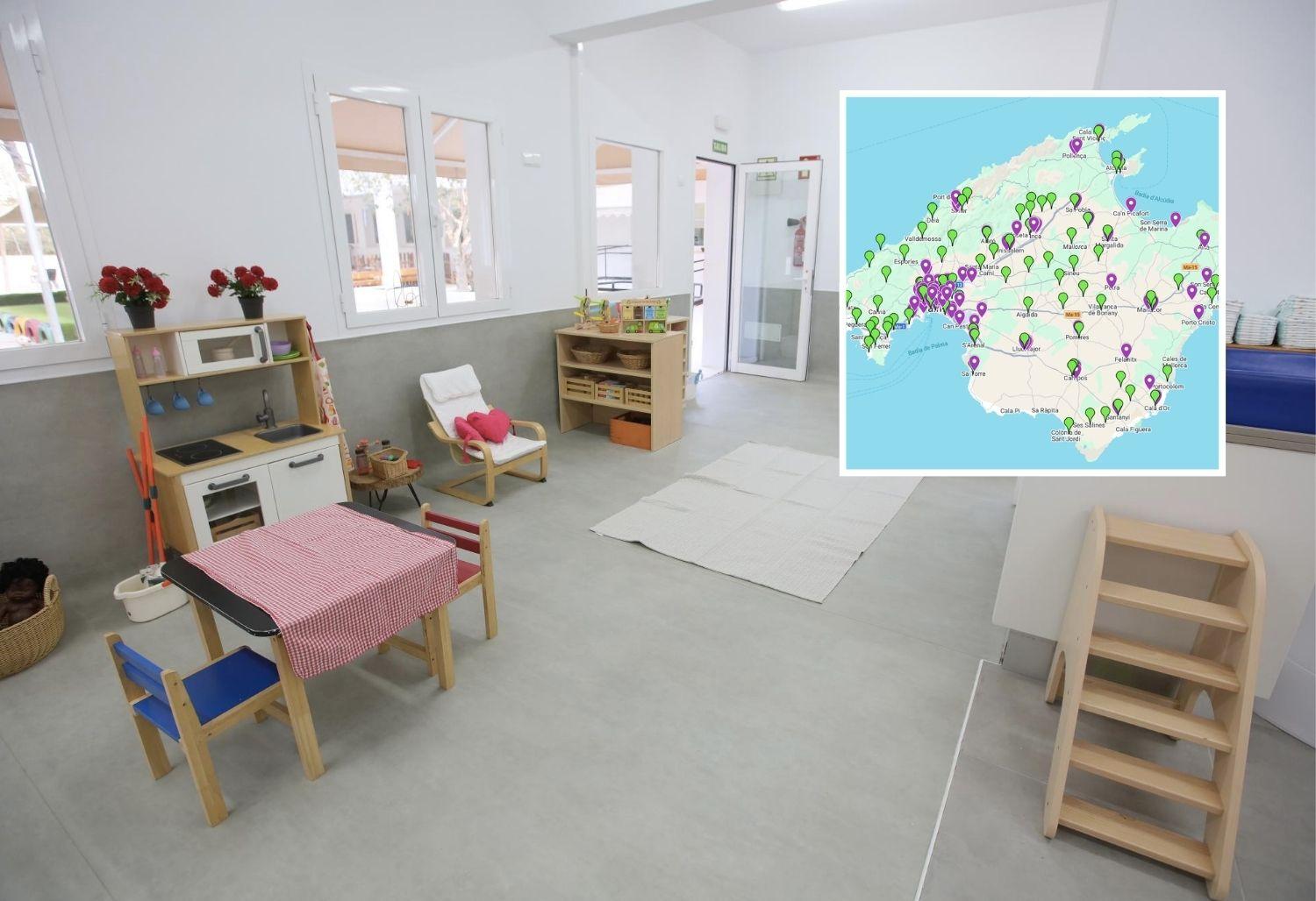 Mapa de centros escolares de 0-3 años en Mallorca: consulta aquí todas las 'escoletas'