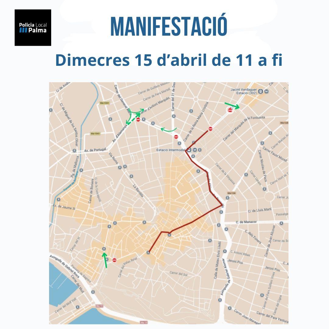 Manifestación de la Policía Local: estos son los cortes de tráfico programados