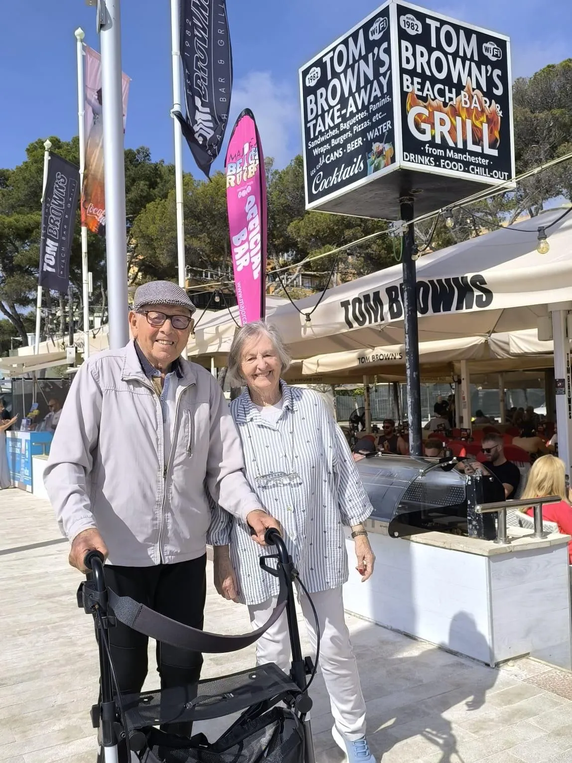 Tristeza en Magaluf por el fallecimiento del carismático Tom Brown