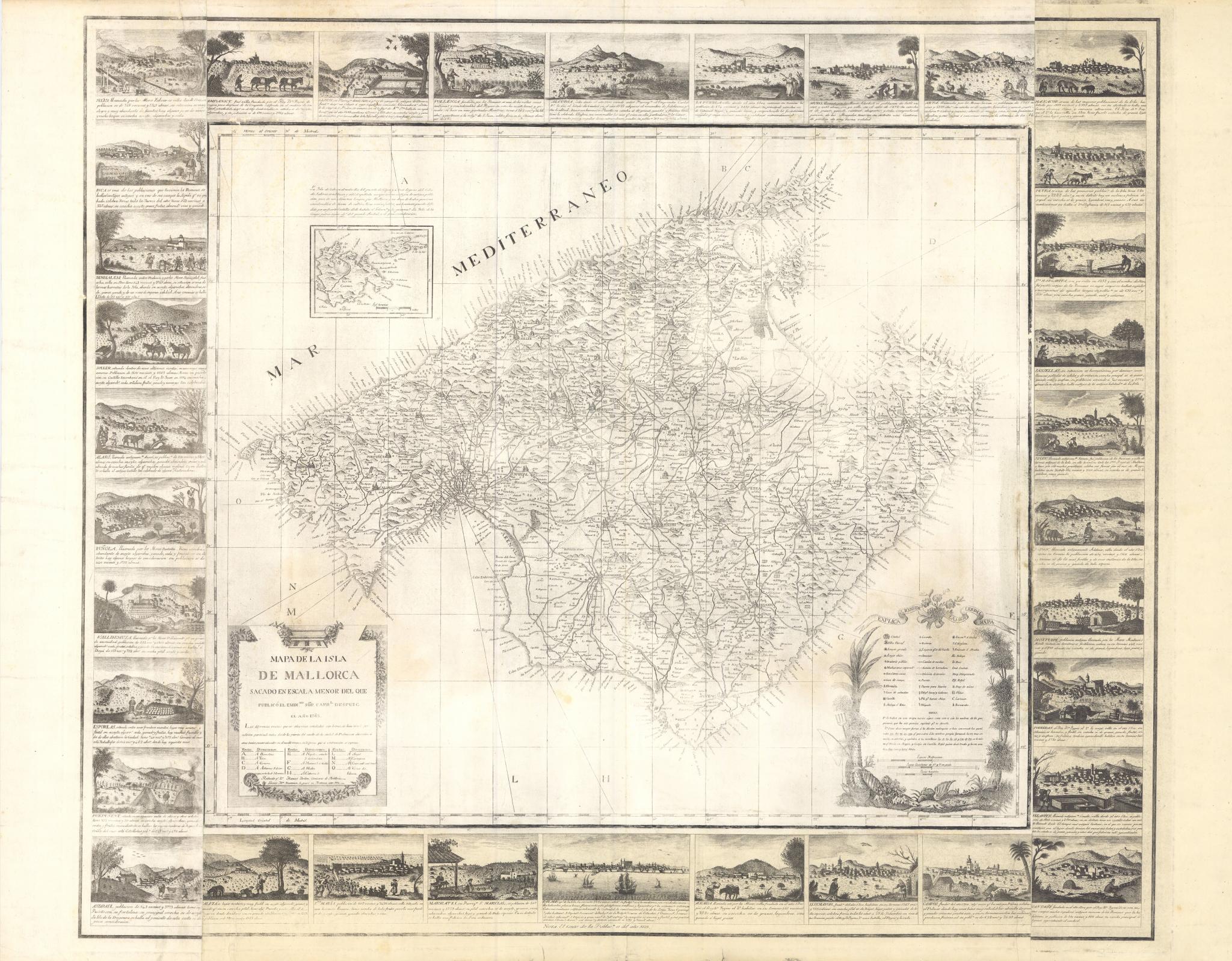 El mapa del cardenal Despuig: santo grial de los caminos públicos de Mallorca