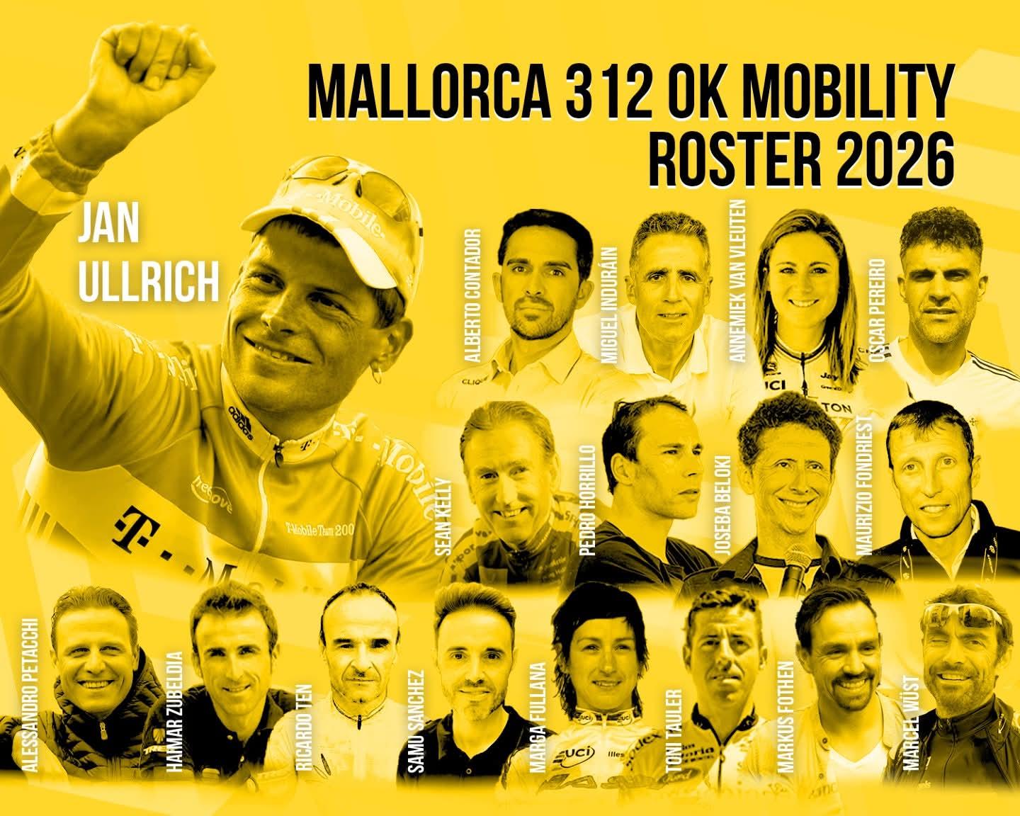 Ullrich, Contador, Indurain, Kelly, Van Vleuten, Pereiro... Cita de estrellas en la Mallorca 312