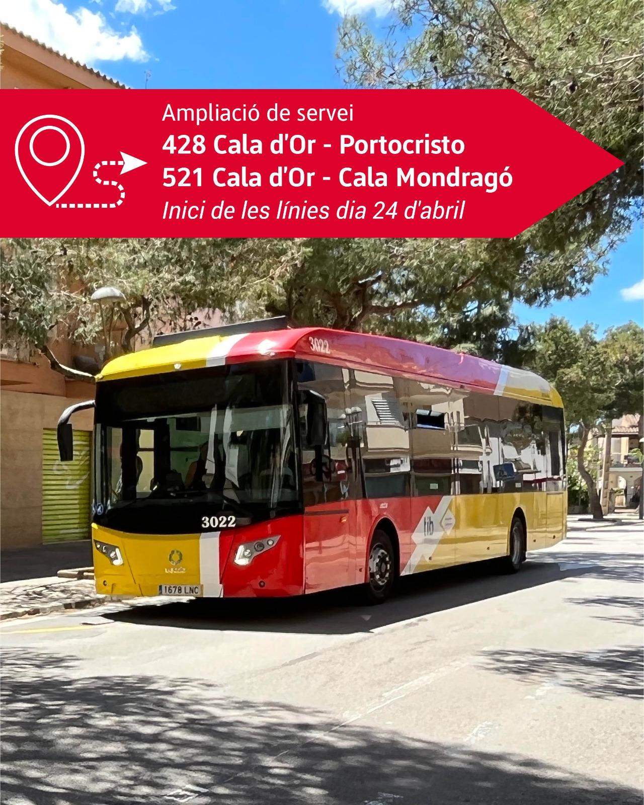 Más servicio de bus en la Costa de Llevant