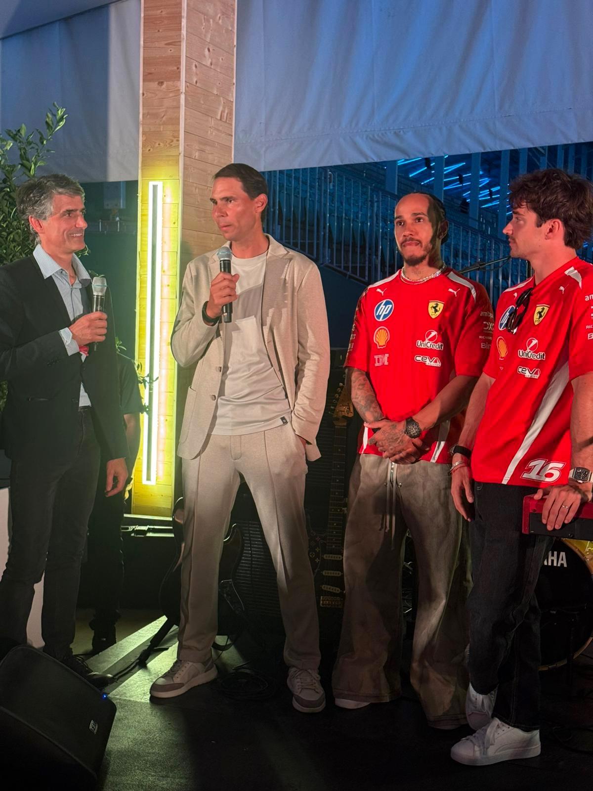Nadal disfruta de la Fórmula 1 en Miami