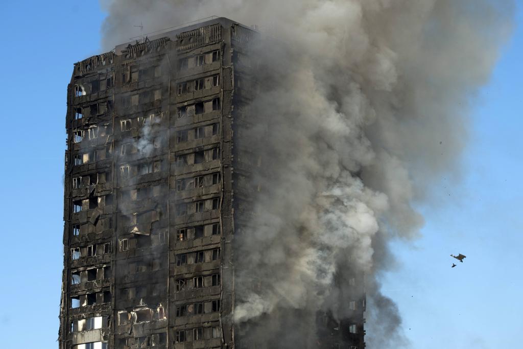 Incendio en un edificio de Londres