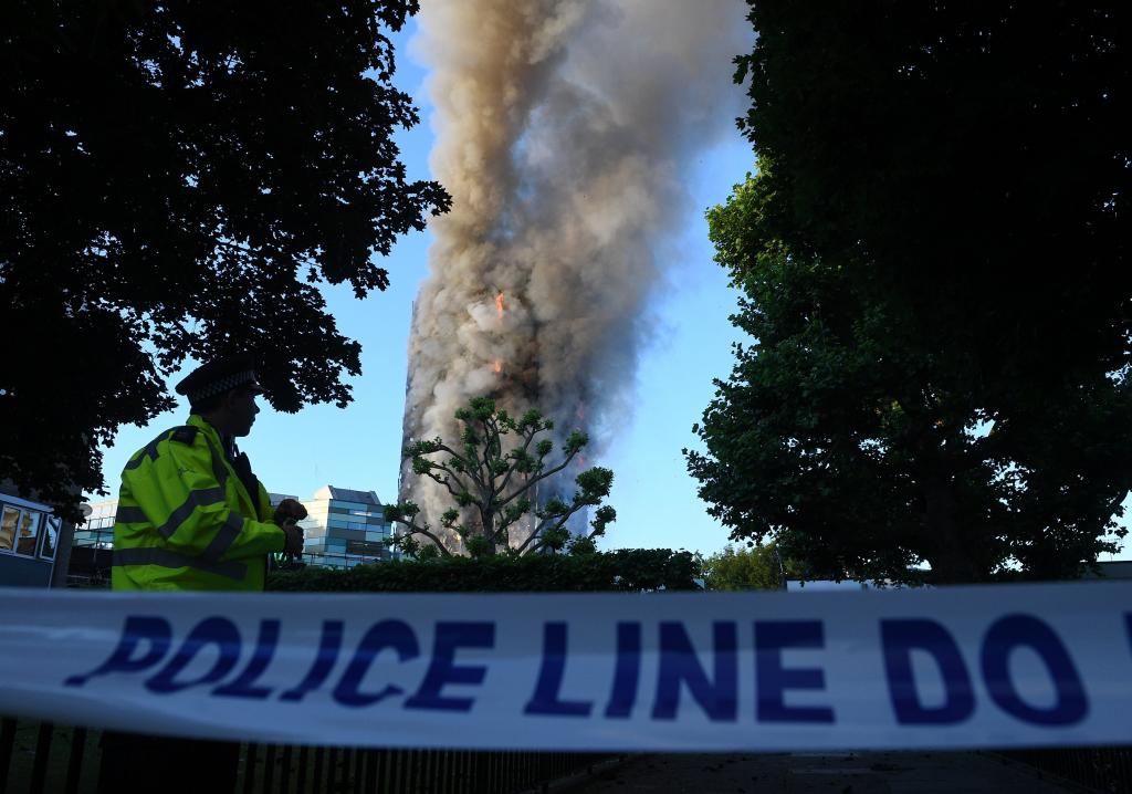 Incendio en un edificio de Londres