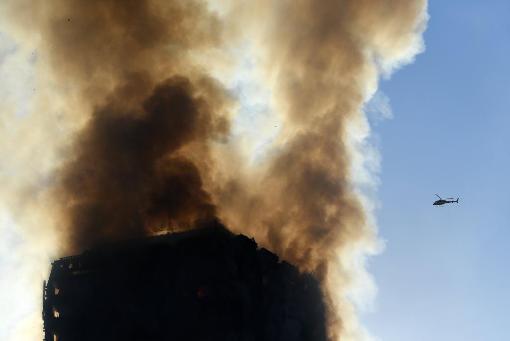 Incendio en un edificio de Londres
