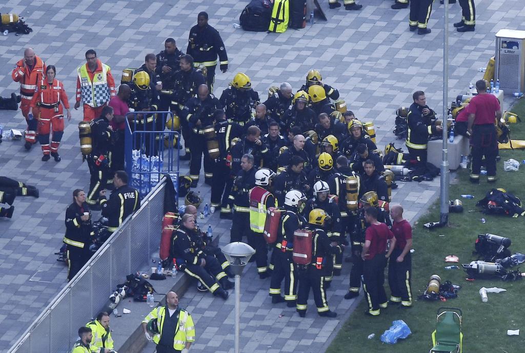 Incendio en un edificio de Londres