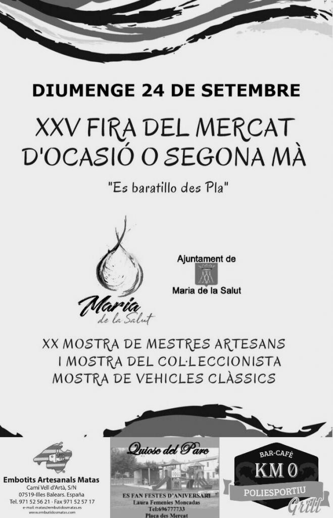 Fira del Mercar d'Ocasió o Segona Mà de Maria de la Salut