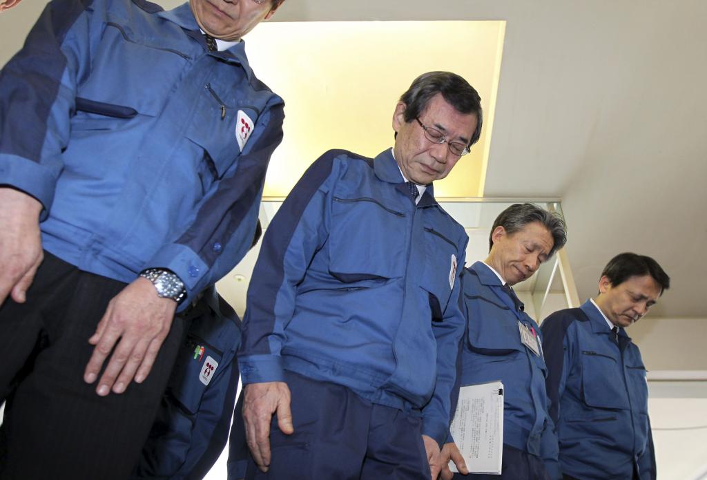 MASATAKA SHIMIZU, PRESIDENTE DE LA EMPRESA TOKYO ELECTRIC POWER (TEPCO), VISITA FUSHIKUMA