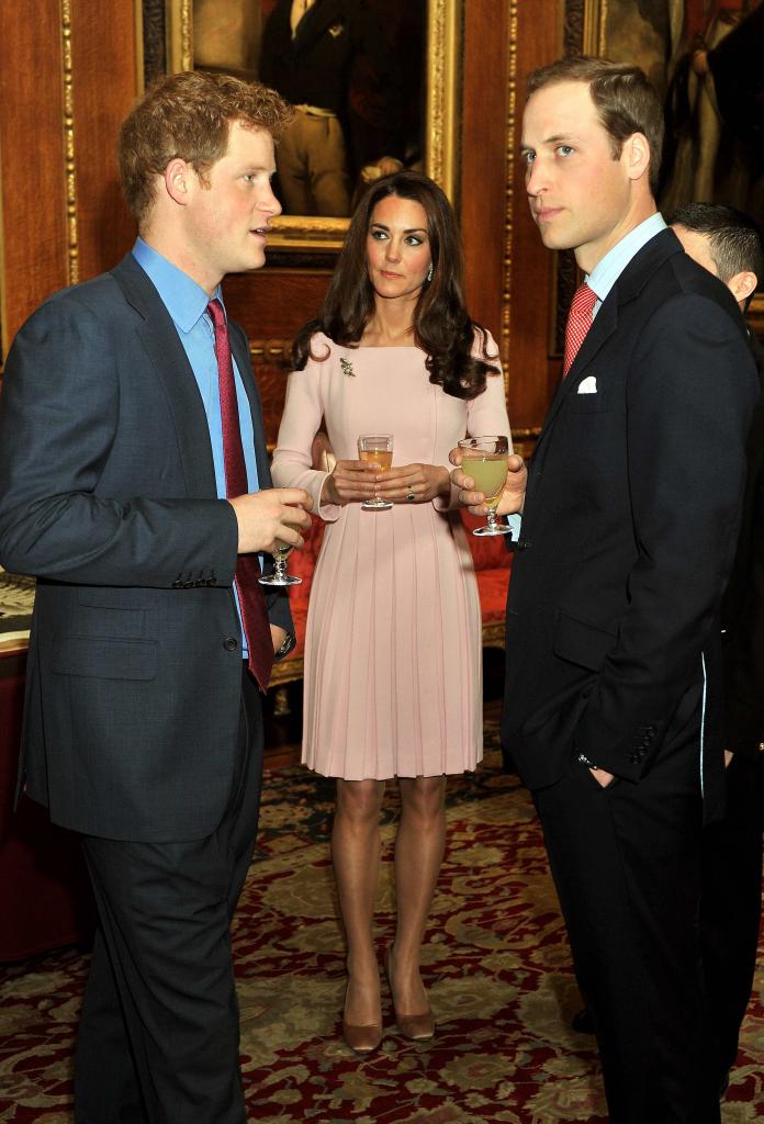 Enrique y Guillermo de Inglaterra con Catherine