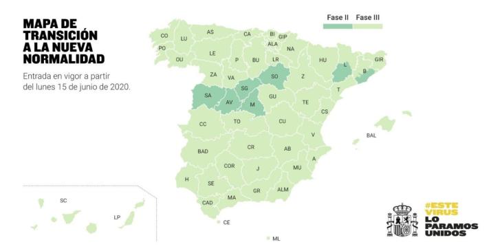 Desescalada En Espana Mapa A Partir Del 15 De Junio