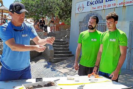 El responsable del estudio por parte del CSIC, Miguel Ángel Mateo, trabajando con una muestra