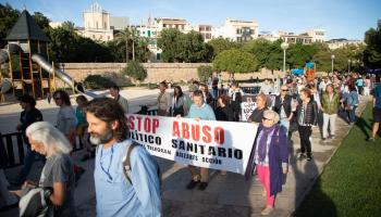 palma. manifestaciones. Salud y libertad.