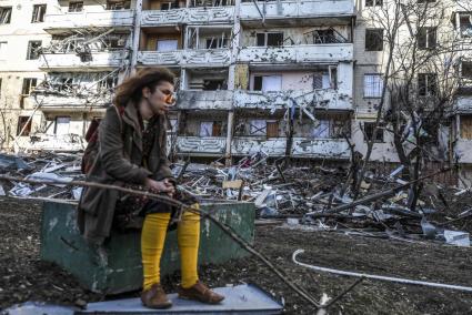 Una joven en Kiev