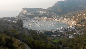 PORT DE SOLLER. MEDIO AMBIENTE. El GOB denuncia el enorme impacto que sufre la posidonia en el Port de SÃ³ller. Vista general de la bahÃ­a de SÃ³ller con muchas embarcaciones fondeadas sobre la pradera.