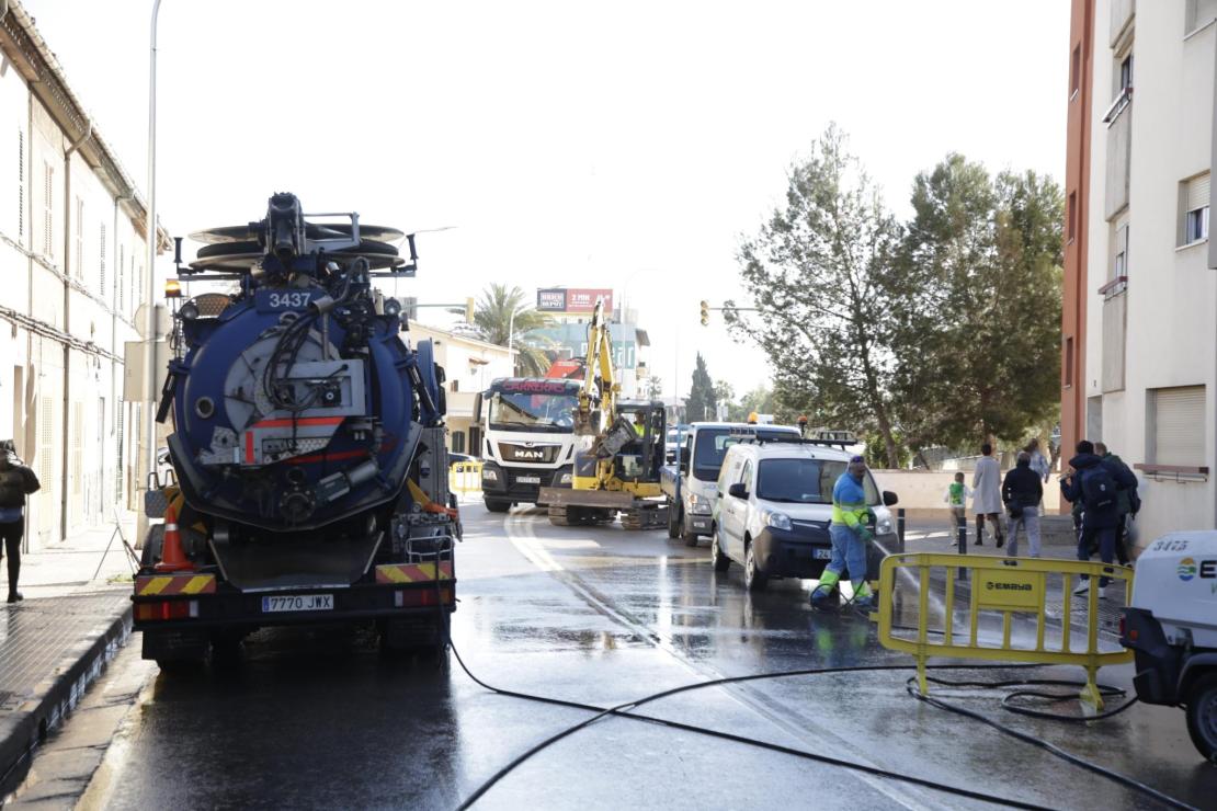 Rotura de una tubería en Palma