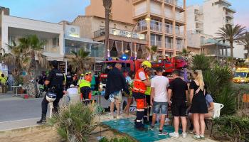Las imágenes del derrumbe en Playa de Palma 