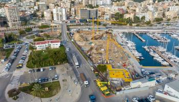 Vista aérea de las obras del Club de Mar