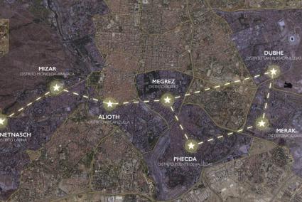 La Osa Mayor, con las 7 estrellas del escudo de Madrid, se recreará a pie de calle con otras tantas fuentes ornamentales