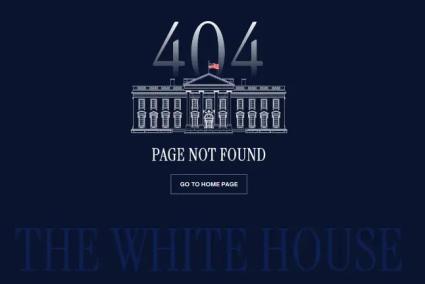 La página web de la Casa Blanca