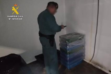 La Guardia Civil interviene casi 100 kilos de pescado inmaduro en el puerto de Altea (Alicante).