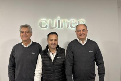 Los tres socios de Cuiner. De izquierda a derecha: Pedro Simonet, Julián Fajardo, Lluis Pons.