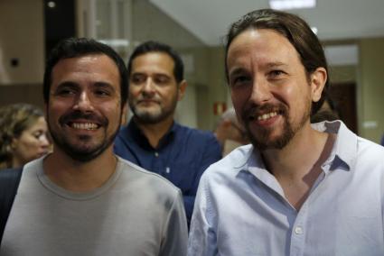 Alberto Garzón y Pablo Iglesias