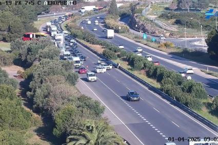 Imagen del accidente, desde las cámaras de la dgt.