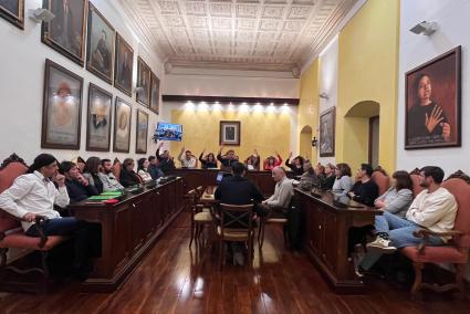 Imagen del pleno de ayer.