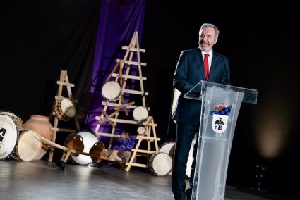 El presidente del Gobierno de Aragón, Jorge Azcón, en las Jornadas de Convivencia de la Ruta del Tambor y Bombo de Calanda.