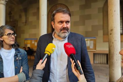 El secretario de Estado de Juventud e Infancia, Rubén Pérez, tras su intervención en la inauguración del Youth and Memory.