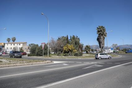 La rotonda de la carretera de Sóller.