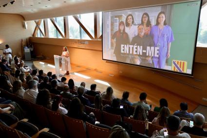 La consellera de Salut, Manuela García, durante la presentación del nuevo protocolo.