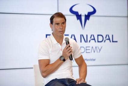 El tenista Rafa Nadal durante una rueda de prensa. Imagen de archivo.