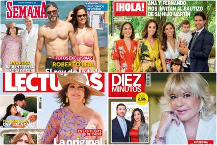 Las portadas de las revistas del corazón