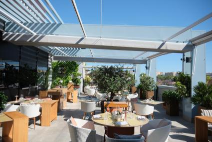 La estupenda terraza de Schwaiger donde se servirán uno de los tres menús de la edición de verano de la promoción.