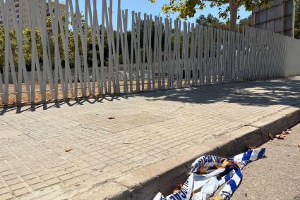 Un menor rompe parte de la valla del Parc WIFI con el Mercedes de su padre