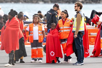 LANZAROTE - INMIGRACION - Llegada de un nuevo cayuco a Lanzarote.