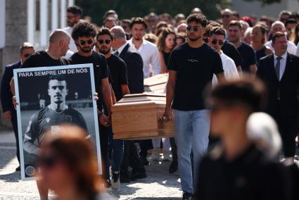 Funeral of Liverpool's Portuguese soccer player Diogo Jota and his brother Andre Silva, who died in a car crash near Zamora, Spa